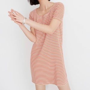Madewell Swingy Tee Dress in Stripe